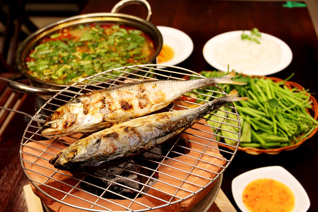 cá sòng nướng bãi sao phú quốc